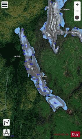Bondy, Lac depth contour Map - i-Boating App - Satellite