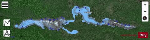 Boom  Lac depth contour Map - i-Boating App - Satellite