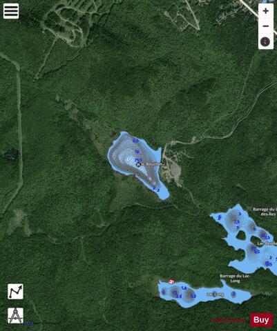 Bouillon  Lac depth contour Map - i-Boating App - Satellite