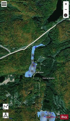Brochet  Lac Du depth contour Map - i-Boating App - Satellite