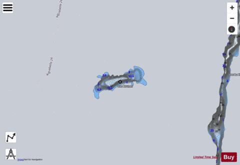 Brunet  Lac depth contour Map - i-Boating App - Satellite