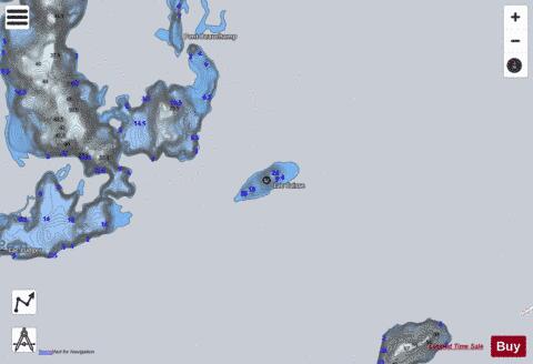 Caisse  Lac depth contour Map - i-Boating App - Satellite