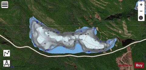 Calecons, Lac des depth contour Map - i-Boating App - Satellite