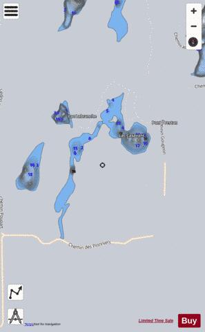 Casavan  Lac depth contour Map - i-Boating App - Satellite