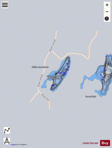 Cassette  Lac De La depth contour Map - i-Boating App - Satellite