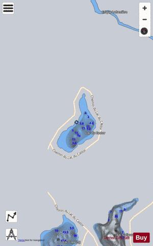 Castor  Lac Du depth contour Map - i-Boating App - Satellite