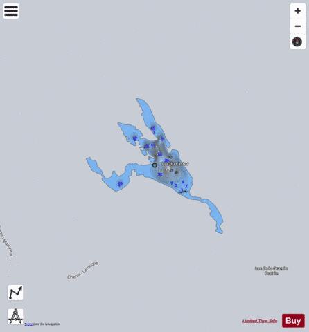 Castor  Lac Du depth contour Map - i-Boating App - Satellite