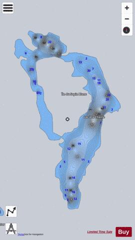Chaine  Lac A La depth contour Map - i-Boating App - Satellite