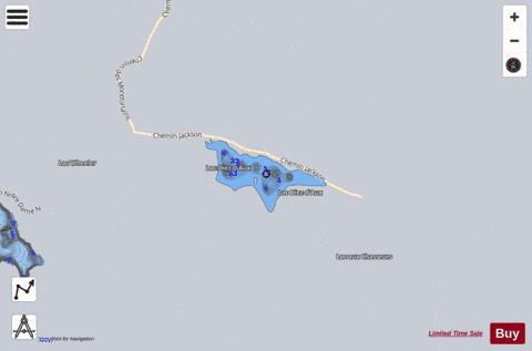 Chasseurs  Lac Aux depth contour Map - i-Boating App - Satellite