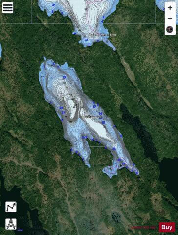 Chaumont, Lac depth contour Map - i-Boating App - Satellite