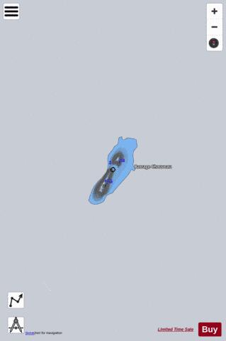 Chauveau  Lac depth contour Map - i-Boating App - Satellite