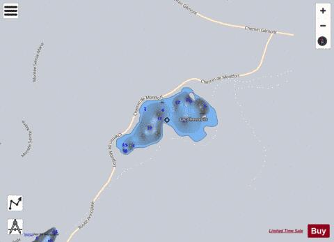 Chevreuils  Lac depth contour Map - i-Boating App - Satellite