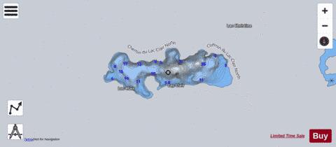 Clair  Lac depth contour Map - i-Boating App - Satellite