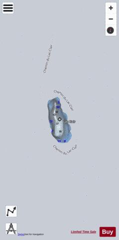 Clair  Lac depth contour Map - i-Boating App - Satellite