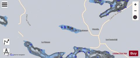Couleuvre  Lac A La depth contour Map - i-Boating App - Satellite