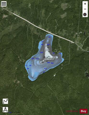 Coulombe, Lac depth contour Map - i-Boating App - Satellite
