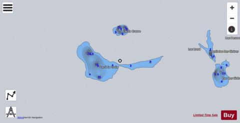 Croix  Lac A La depth contour Map - i-Boating App - Satellite