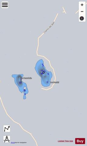 Daniel  Lac depth contour Map - i-Boating App - Satellite