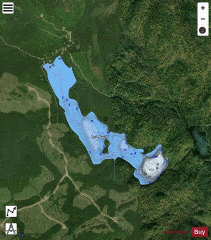David, Lac a depth contour Map - i-Boating App - Satellite