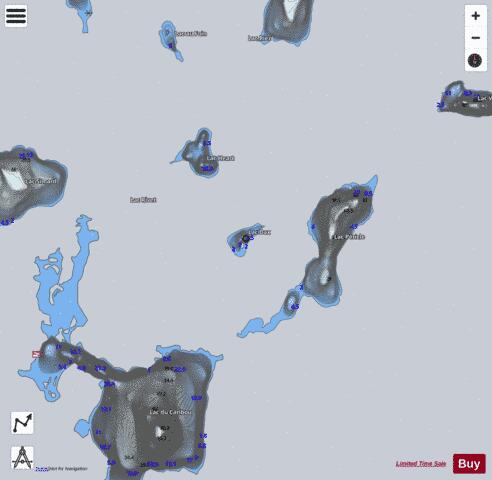 Dax  Lac depth contour Map - i-Boating App - Satellite
