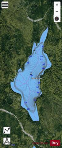De Quen, Lac depth contour Map - i-Boating App - Satellite