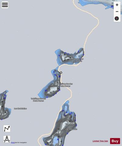Lacs des Passes/ Deux Deuxieme depth contour Map - i-Boating App - Satellite
