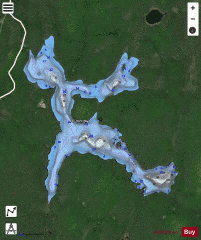 Dontigny, Lac depth contour Map - i-Boating App - Satellite