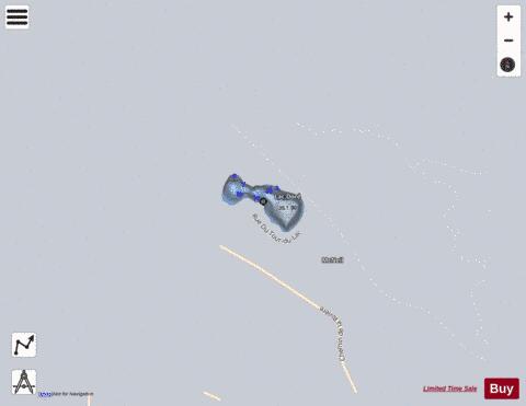 Golden / Dore  Lac depth contour Map - i-Boating App - Satellite