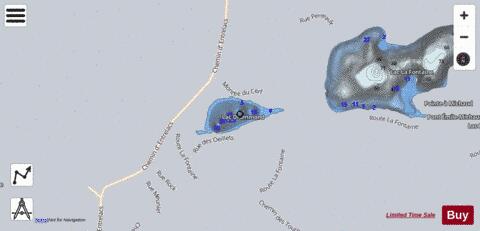 Drummond  Lac depth contour Map - i-Boating App - Satellite