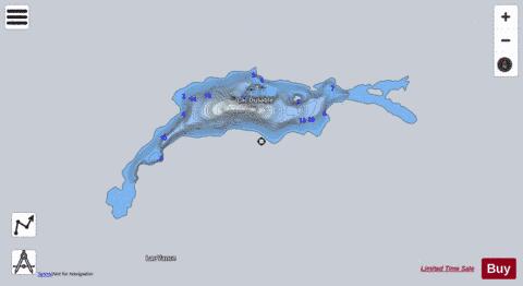 Dusable  Lac depth contour Map - i-Boating App - Satellite
