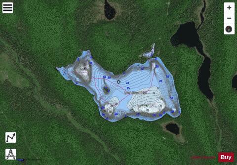 Eau Bleue, Lac a l' depth contour Map - i-Boating App - Satellite