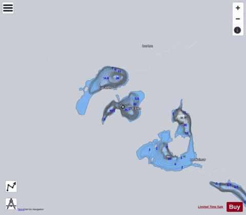 Elko  Lac depth contour Map - i-Boating App - Satellite