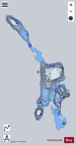 Galette  Lac A La depth contour Map - i-Boating App - Satellite