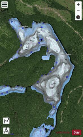 Garneau, Lac depth contour Map - i-Boating App - Satellite