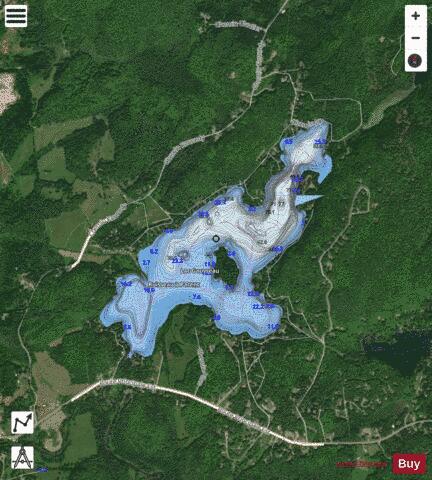 Gauvreau, Lac depth contour Map - i-Boating App - Satellite