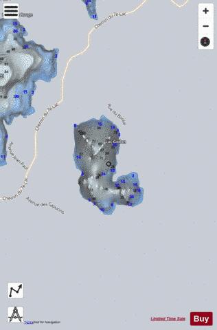 Godon  Lac depth contour Map - i-Boating App - Satellite