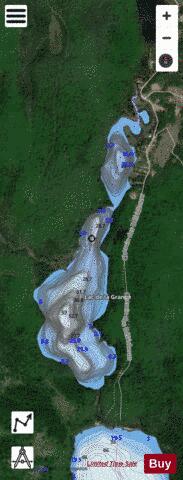 Grange, Lac de la depth contour Map - i-Boating App - Satellite