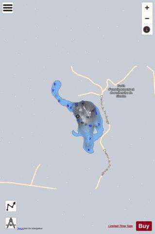 Grier  Lac depth contour Map - i-Boating App - Satellite