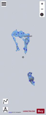 Grouard  Lac depth contour Map - i-Boating App - Satellite