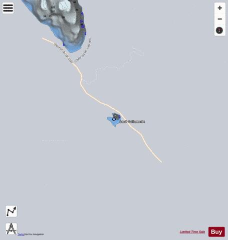 Guillemette  Lac A depth contour Map - i-Boating App - Satellite