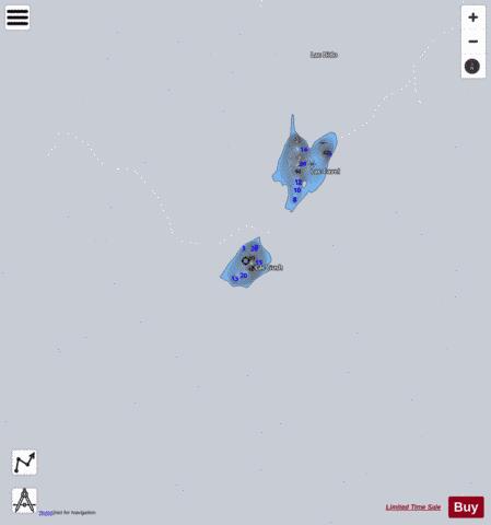 Gush  Lac depth contour Map - i-Boating App - Satellite