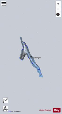 Hamecon  Lac A depth contour Map - i-Boating App - Satellite