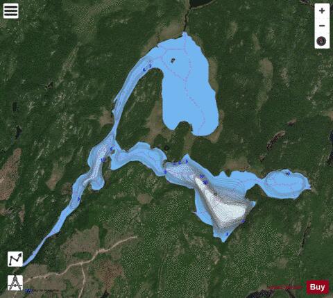 Hippocampe, Lac depth contour Map - i-Boating App - Satellite
