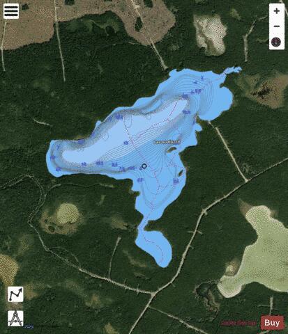Huard, Lac au depth contour Map - i-Boating App - Satellite