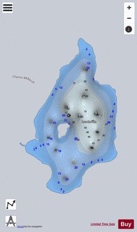 Lac De L Isle depth contour Map - i-Boating App - Satellite