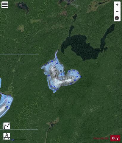 Imprevu, Lac depth contour Map - i-Boating App - Satellite
