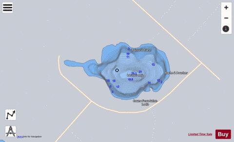 Inconnu  Lac depth contour Map - i-Boating App - Satellite