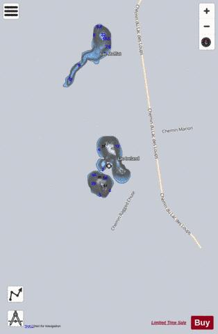 Ireland  Lac depth contour Map - i-Boating App - Satellite