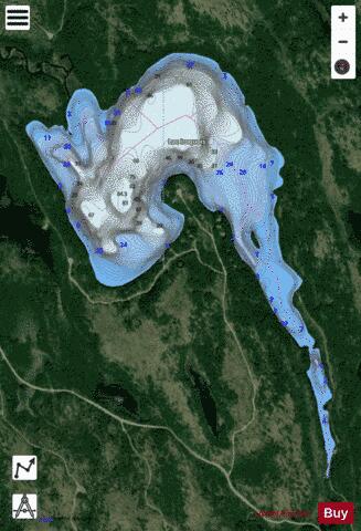 Iroquois, Lac depth contour Map - i-Boating App - Satellite