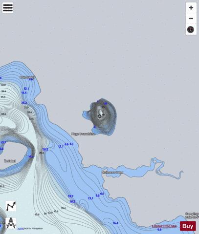 Jane  Lac depth contour Map - i-Boating App - Satellite